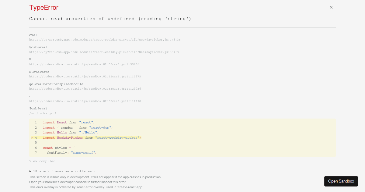 react-weekday-picker test (forked) - Codesandbox