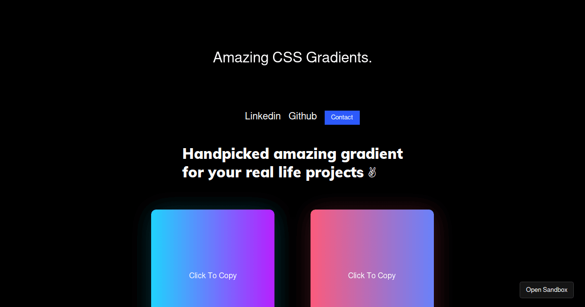 amazing-gradient - Codesandbox