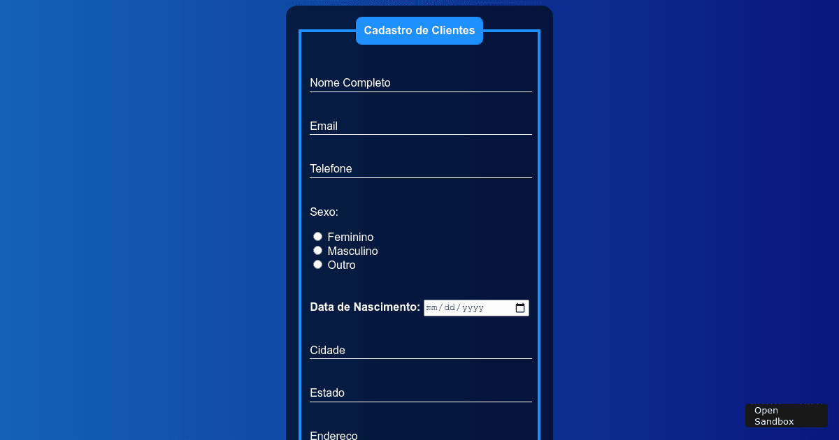 formulario-alta-estilizacao - Codesandbox