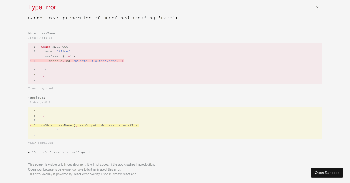 javascript (forked) - Codesandbox
