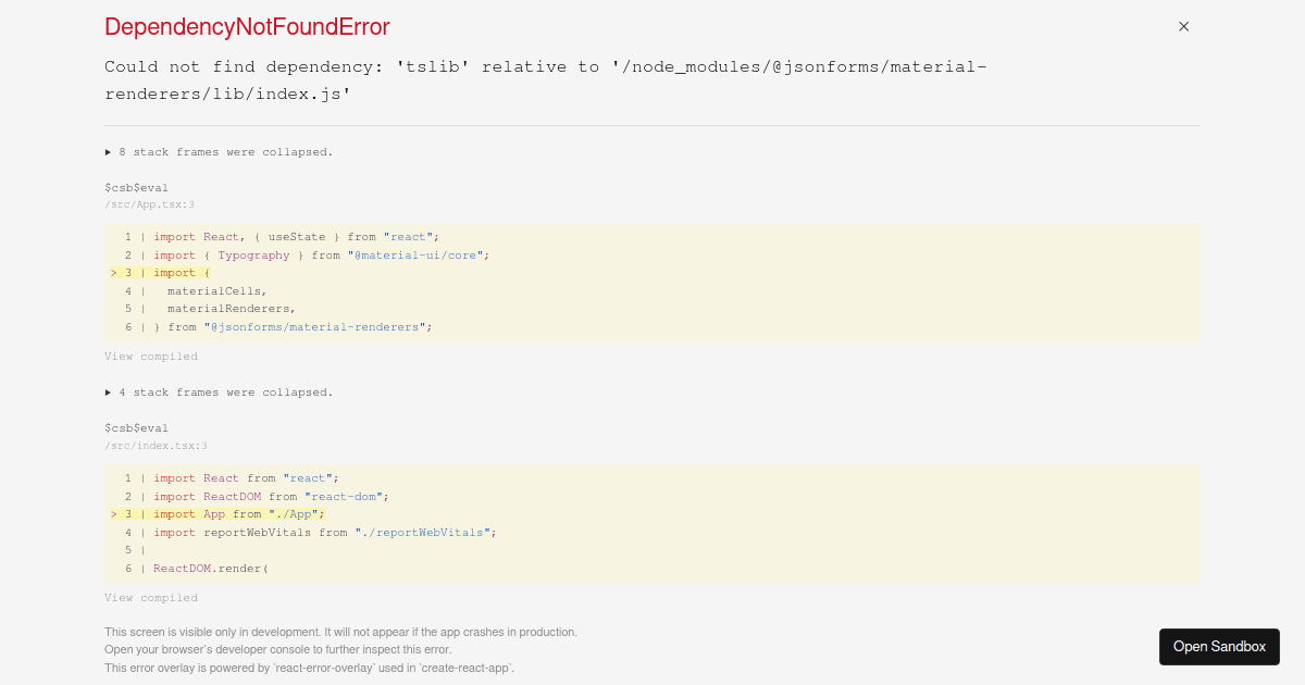 json-forms-perf-issues - Codesandbox