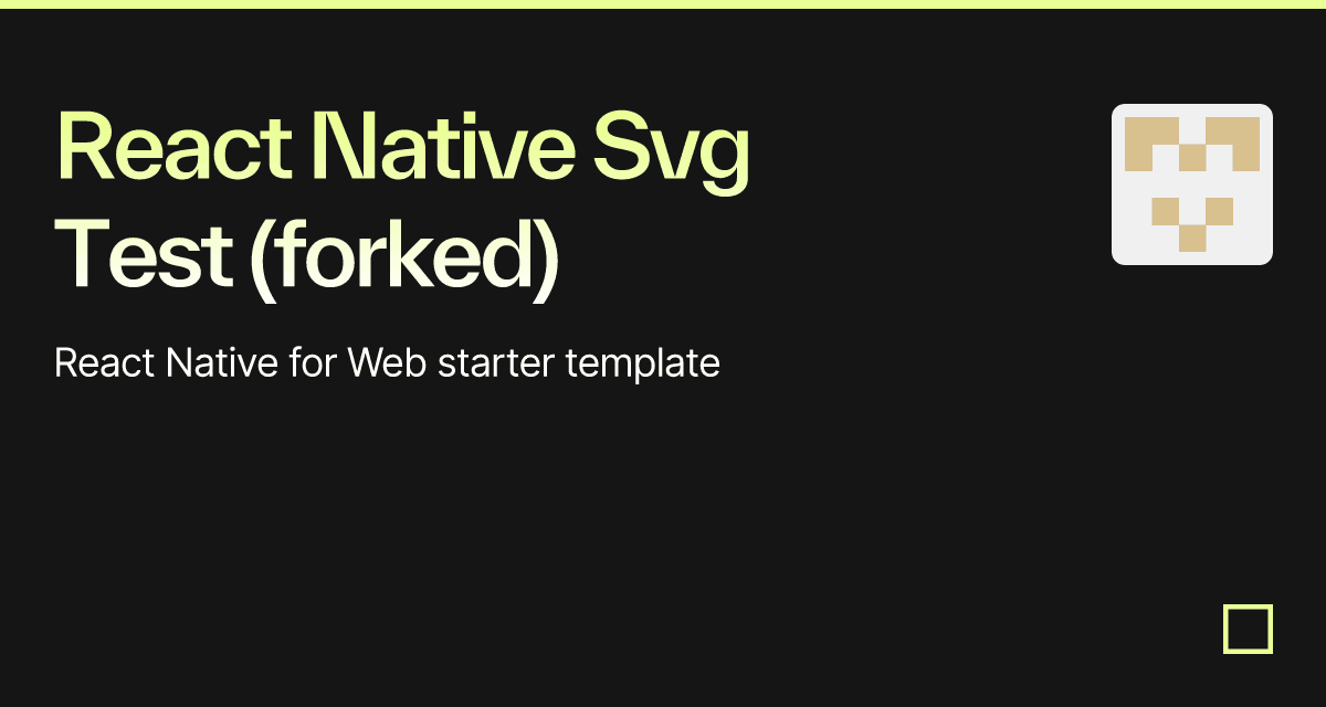 React Native Svg Test (forked) - Codesandbox
