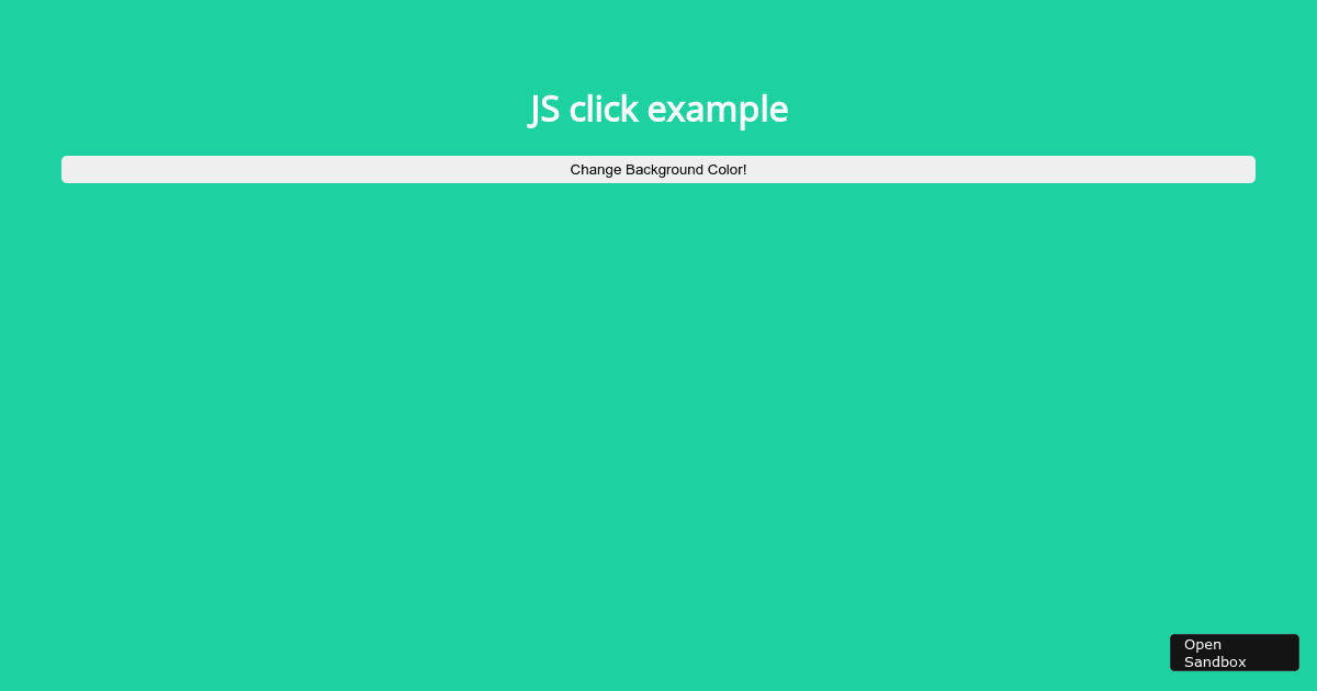 Example: Javascript Click Event - Codesandbox