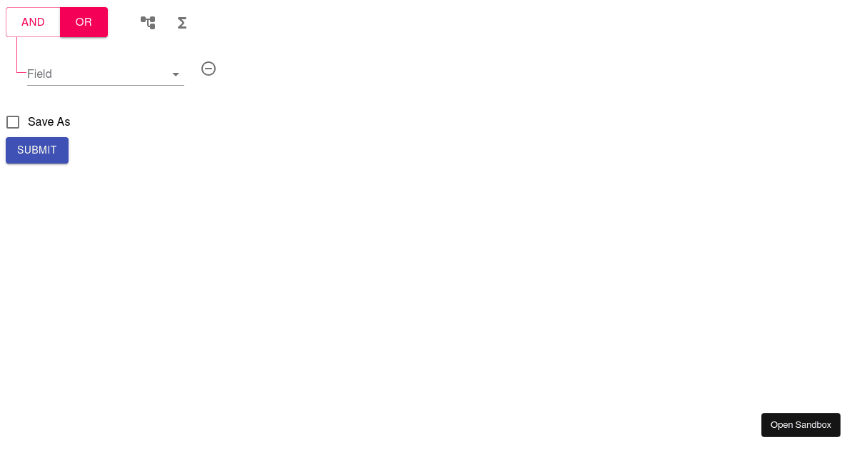 React Hook Form Query Builder Codesandbox
