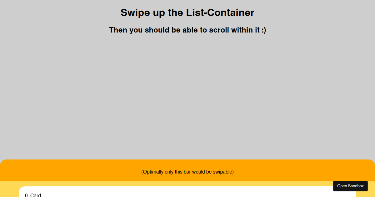 Swipe Container with @use-gesture/react - Codesandbox