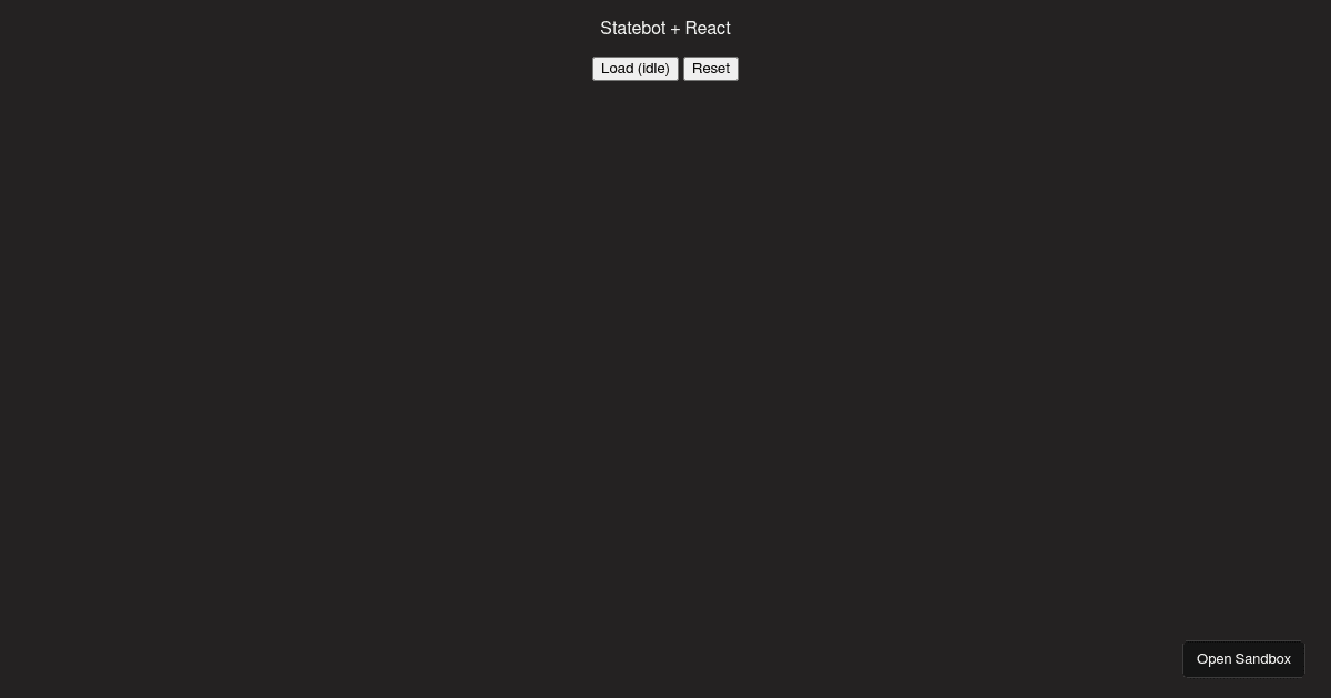 Statebot + React - Codesandbox
