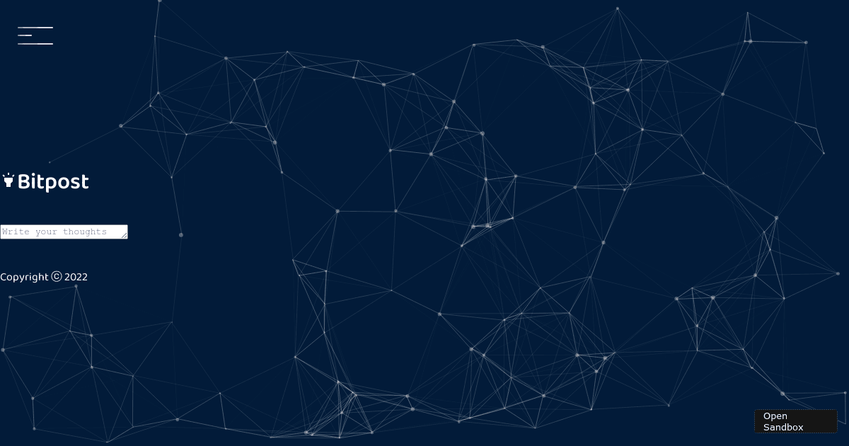 Portfolio navigation concept (forked) - Codesandbox