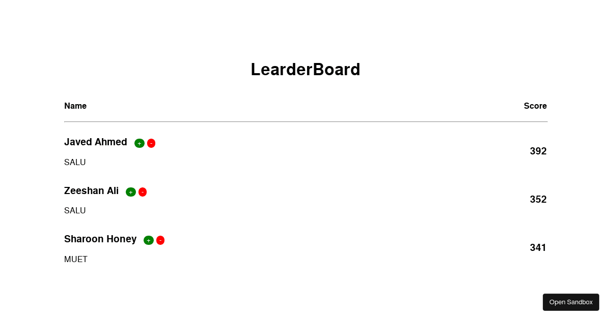 react - Codesandbox
