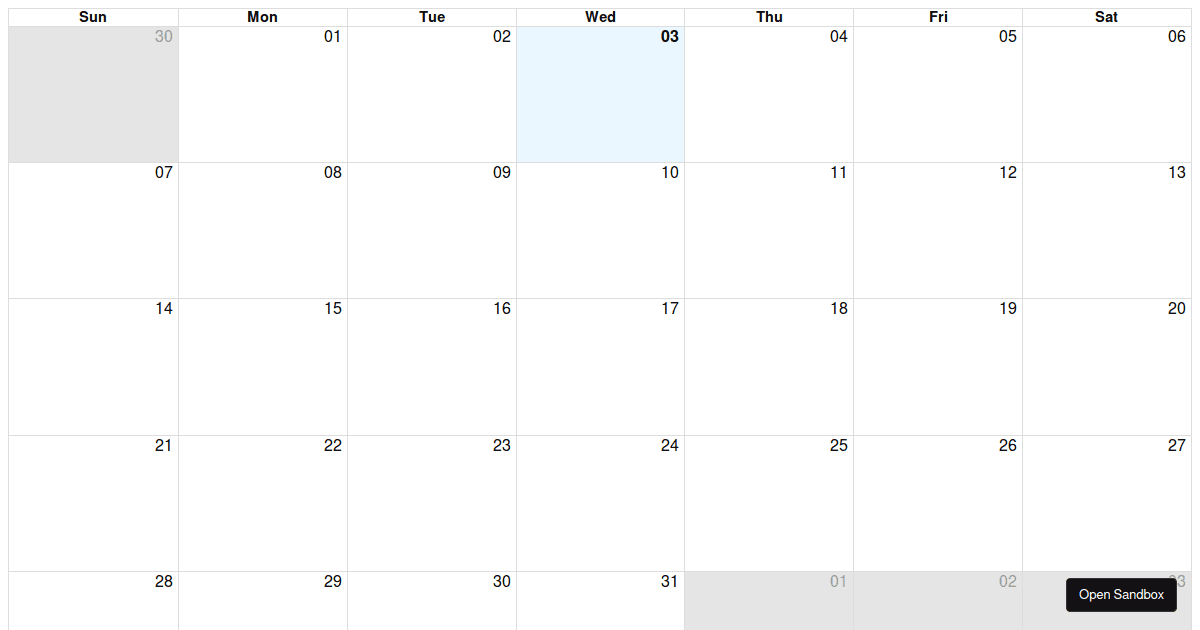 react-big-calendar-example-codesandbox