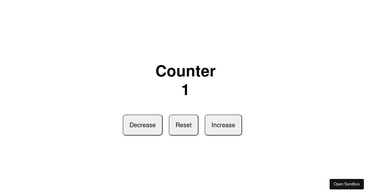 counterreact - Codesandbox