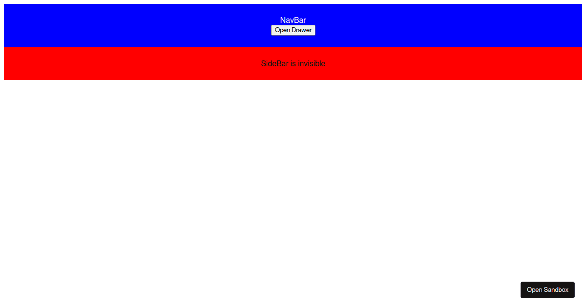 SideBar NavBar Example - Codesandbox