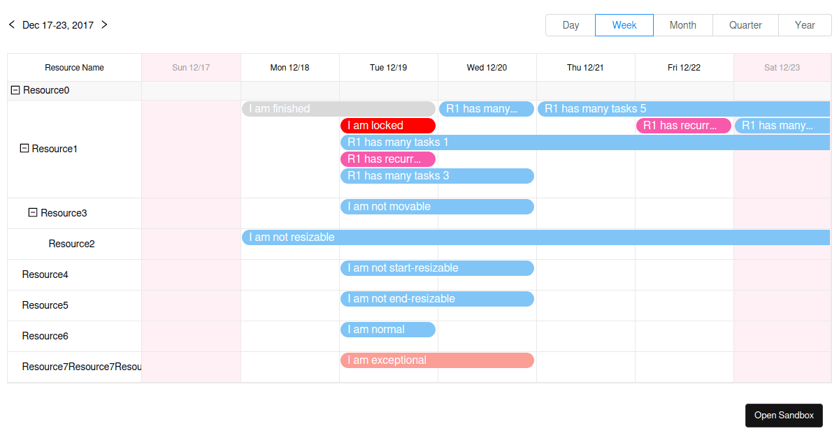 React big scheduler demo codesandbox
