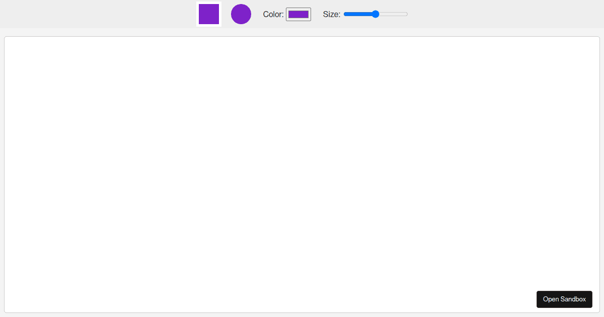  paint start Codesandbox