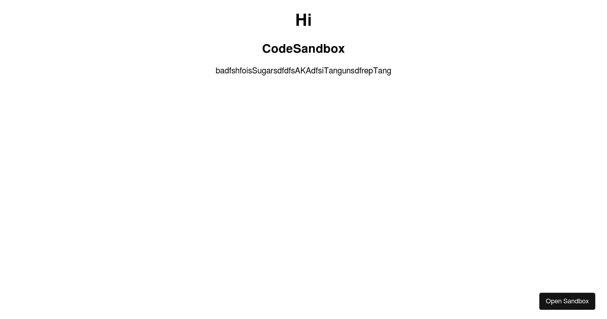 react - Codesandbox
