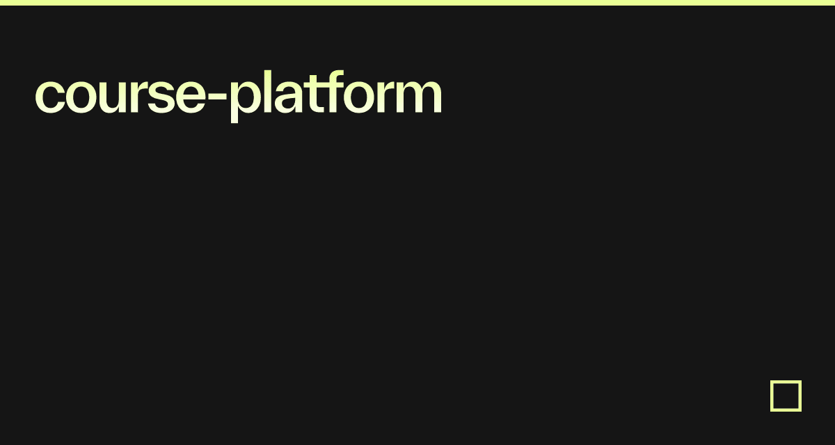Course platform codesandbox