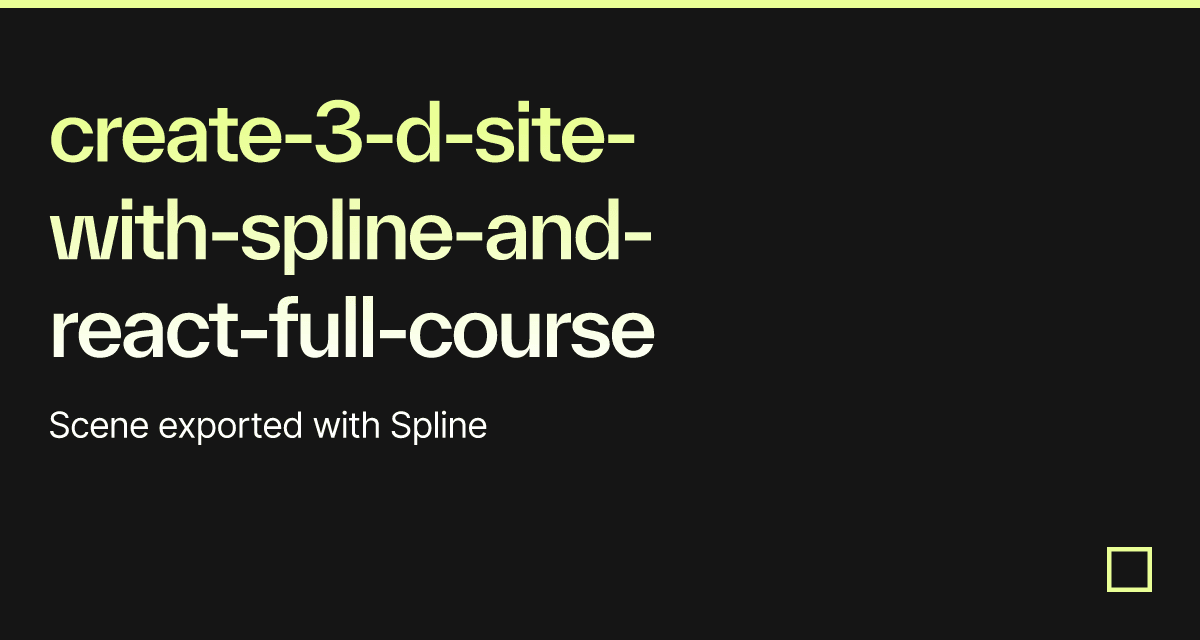 create-3-d-site-with-spline-and-react-full-course - Codesandbox