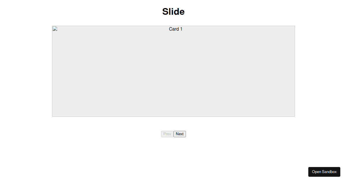 basic slideshow - Codesandbox