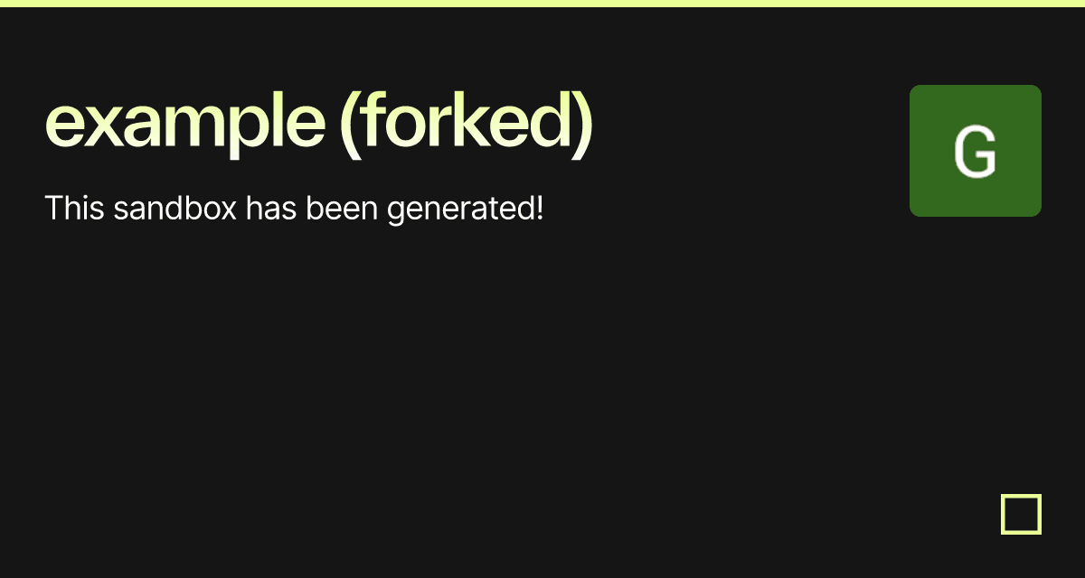 example (forked) - Codesandbox
