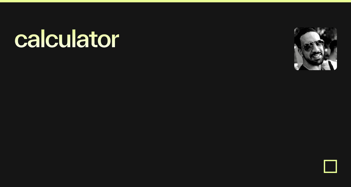 calculator - Codesandbox