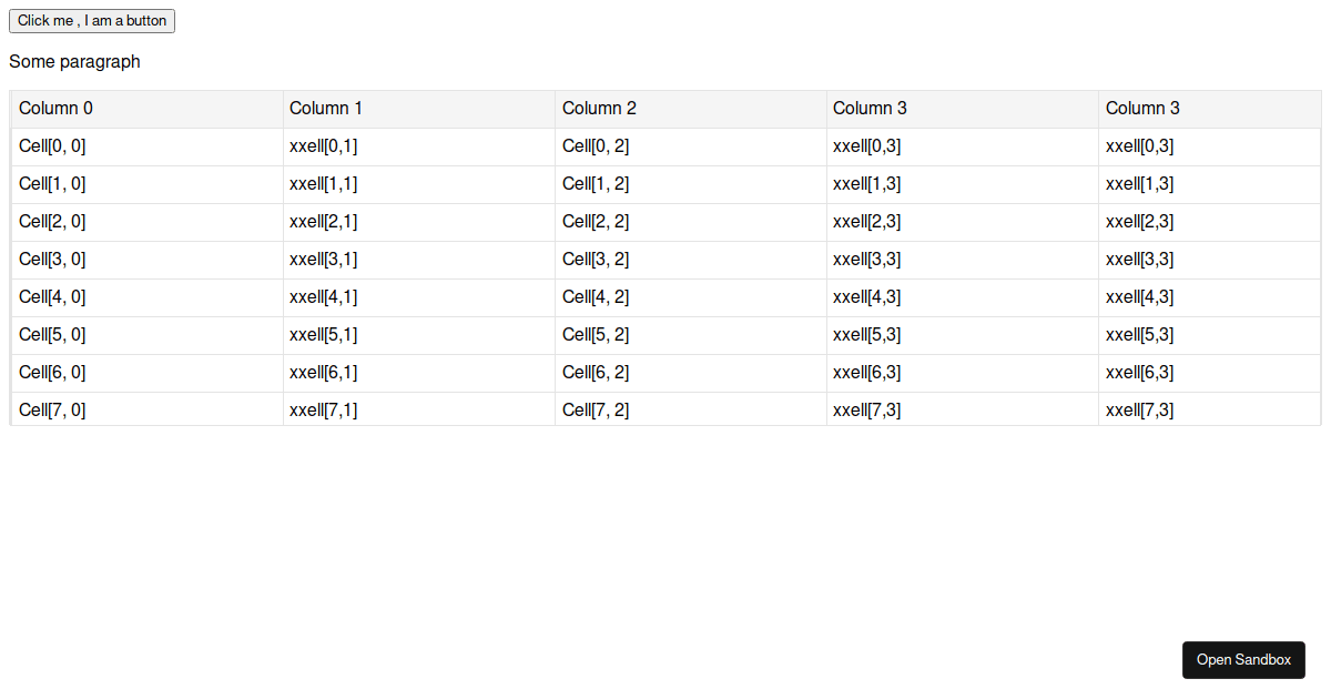 flextablecss Codesandbox
