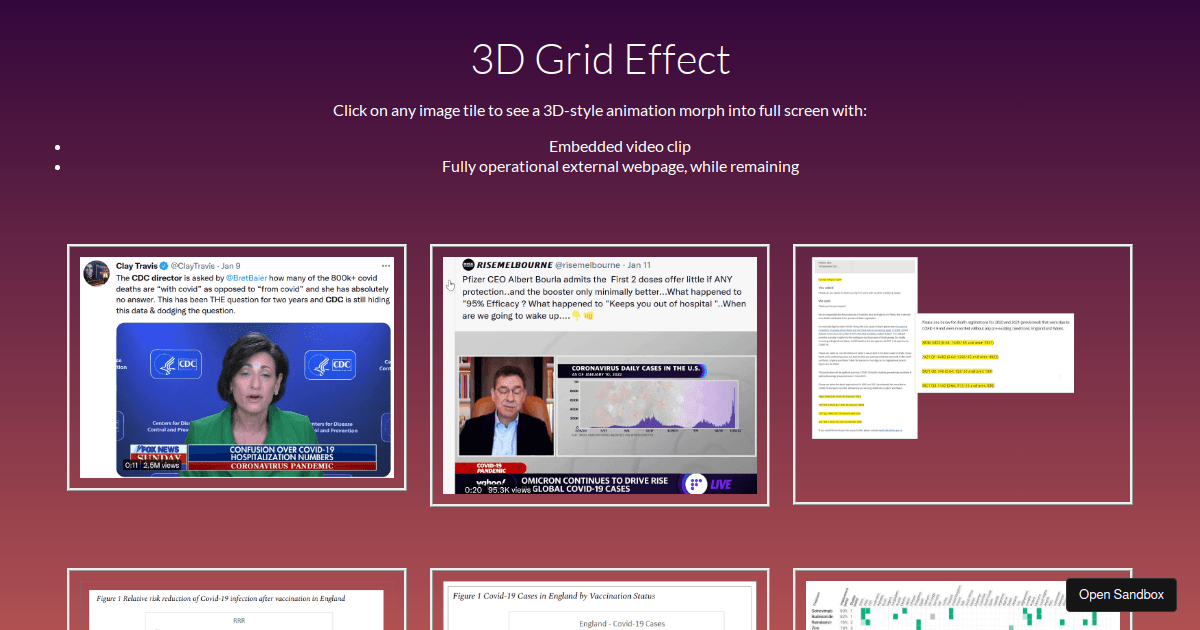 3D Grid Effect - Codesandbox