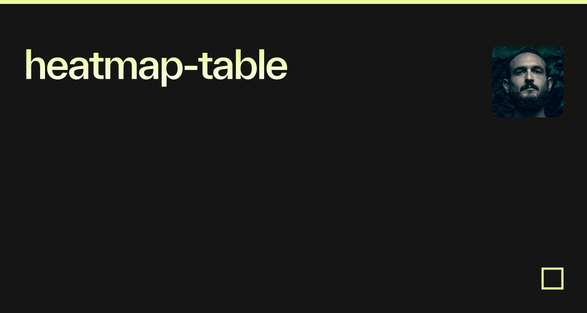 heatmap-table - Codesandbox