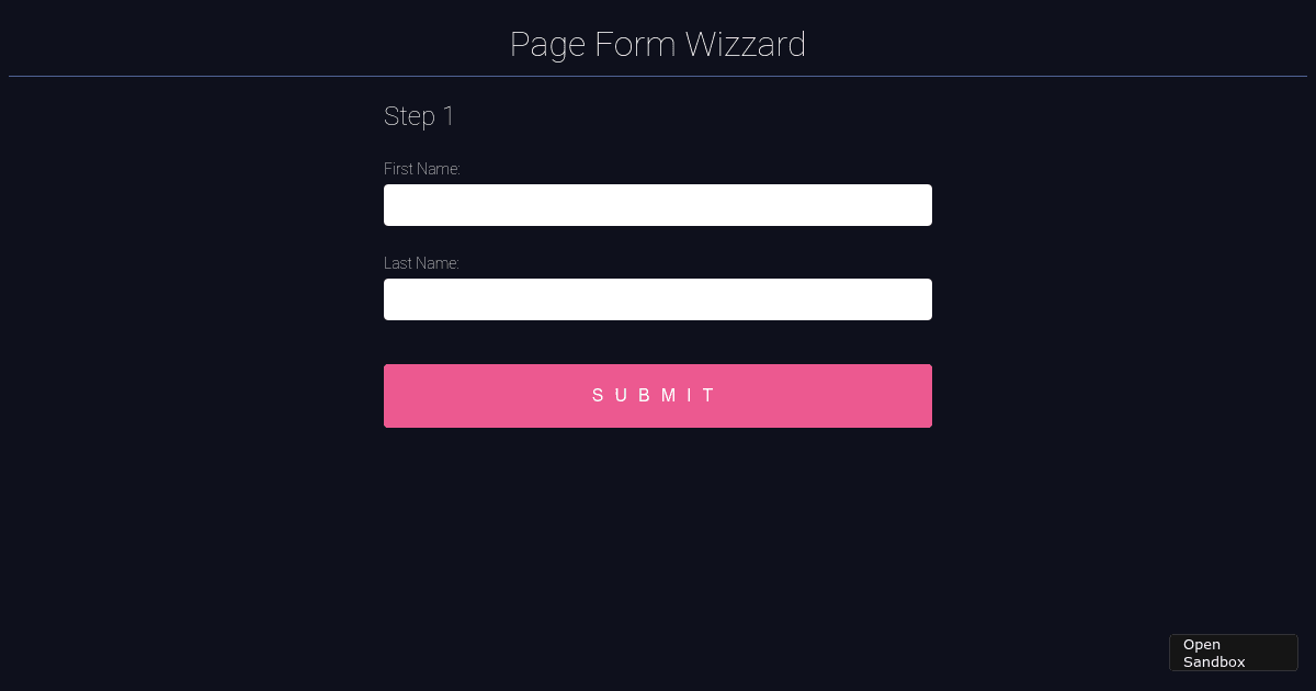 React Hook Form - Wizard Form (forked) - Codesandbox