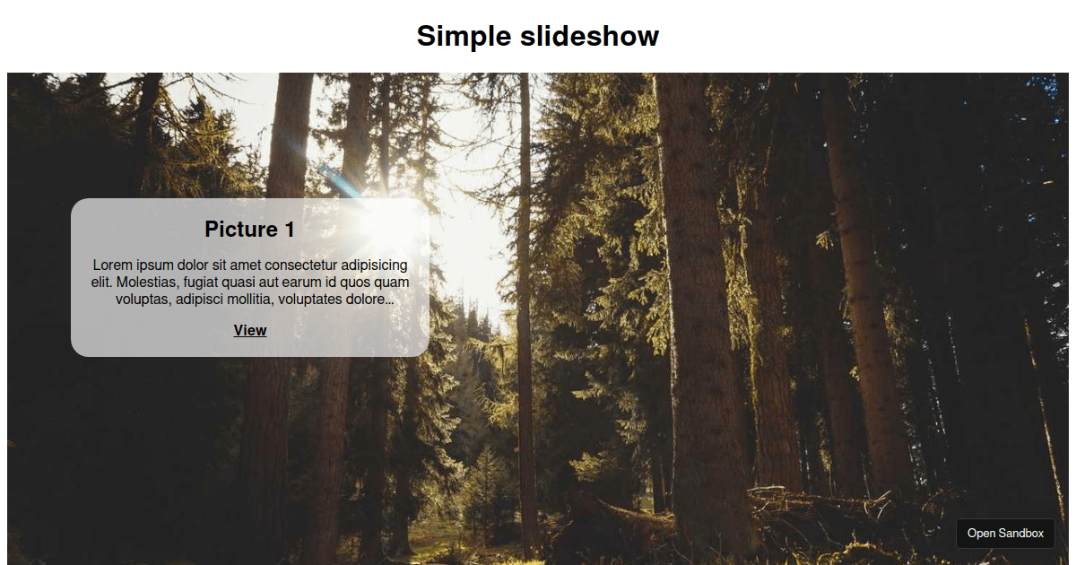 slideshow react swipe - Codesandbox