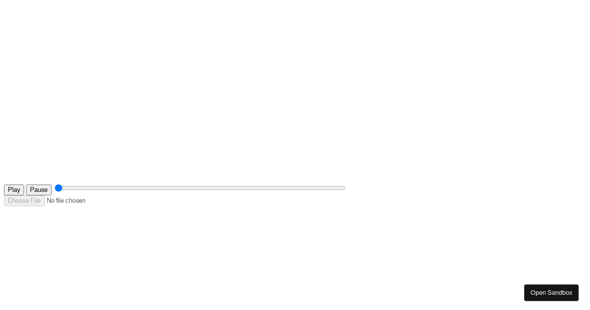 Video playback - webgl context - Codesandbox