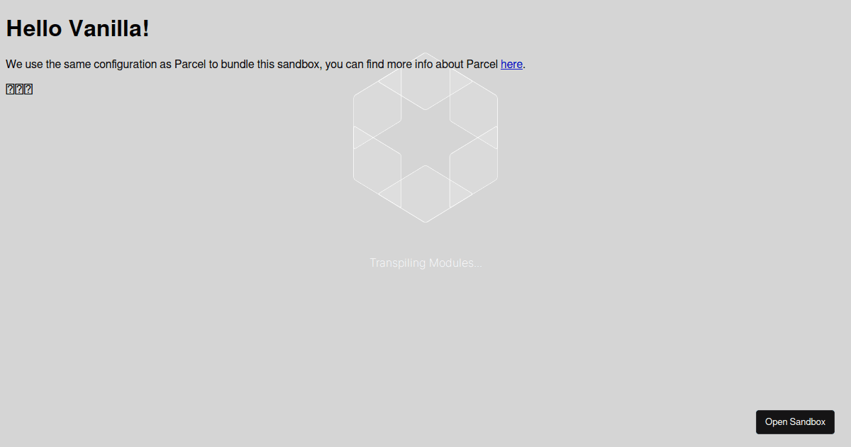 vanilla - Codesandbox