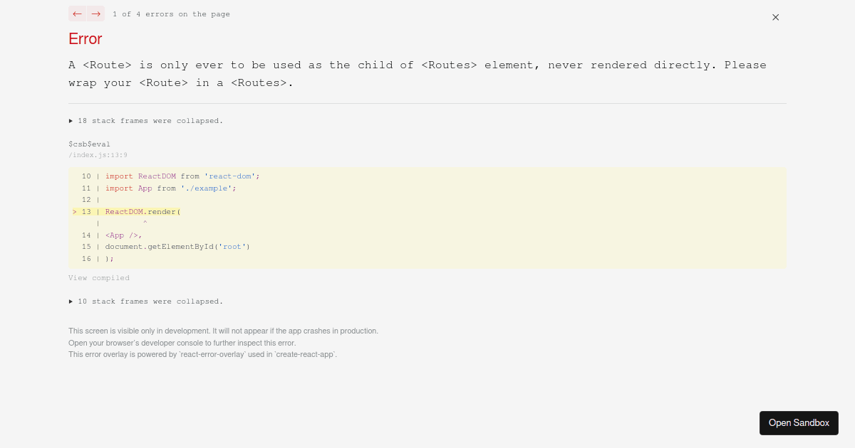 React Router - Basic - Codesandbox