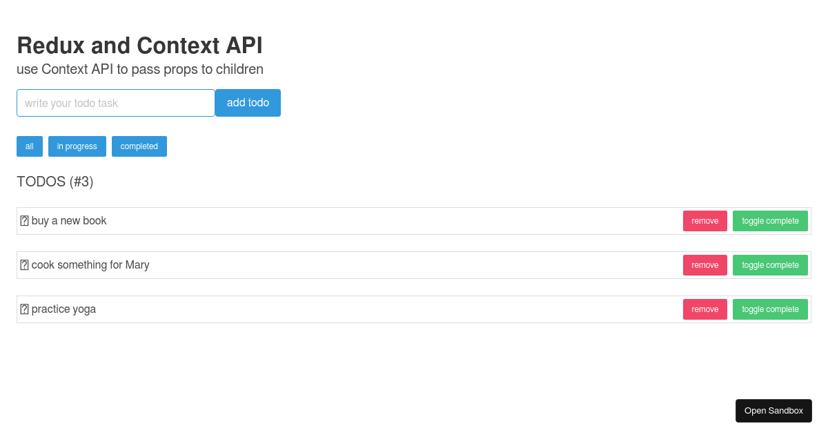 react - Codesandbox