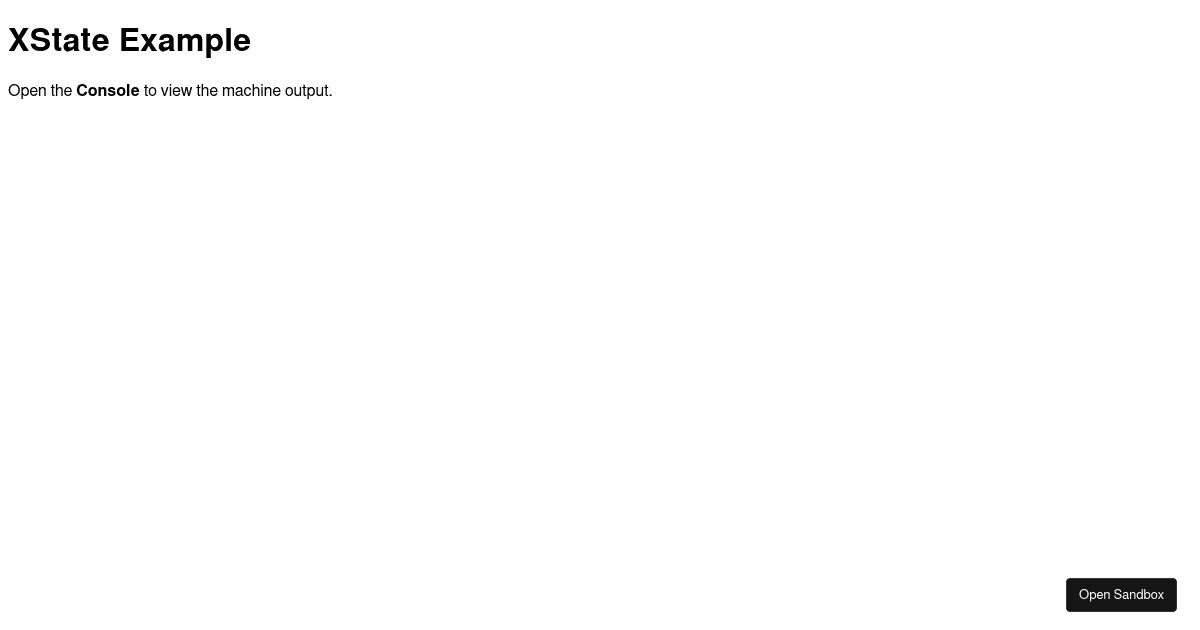 XState Example Template - Codesandbox