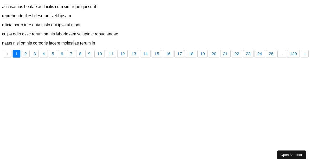 Create pagination in ReactJs (forked) - Codesandbox