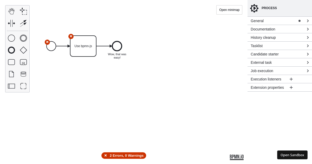 camunda-bpmn-js + linting (forked) - Codesandbox