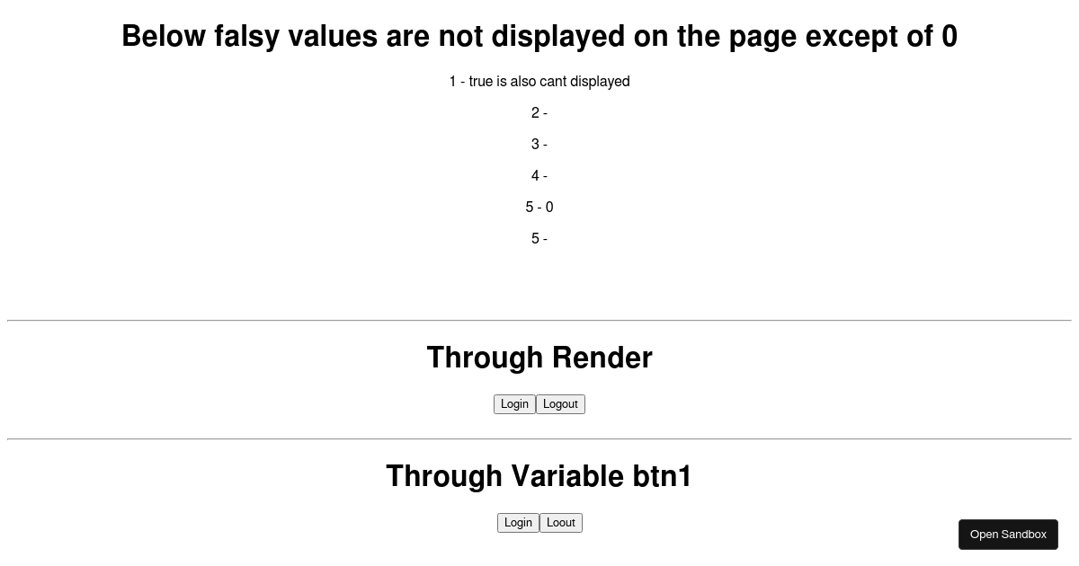 MERN-1 (Session4) Conditional Rendering - Codesandbox