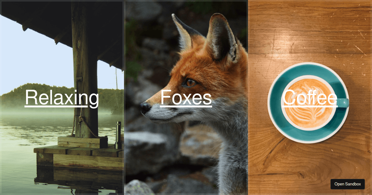 React FullPage Accordion (forked) - Codesandbox