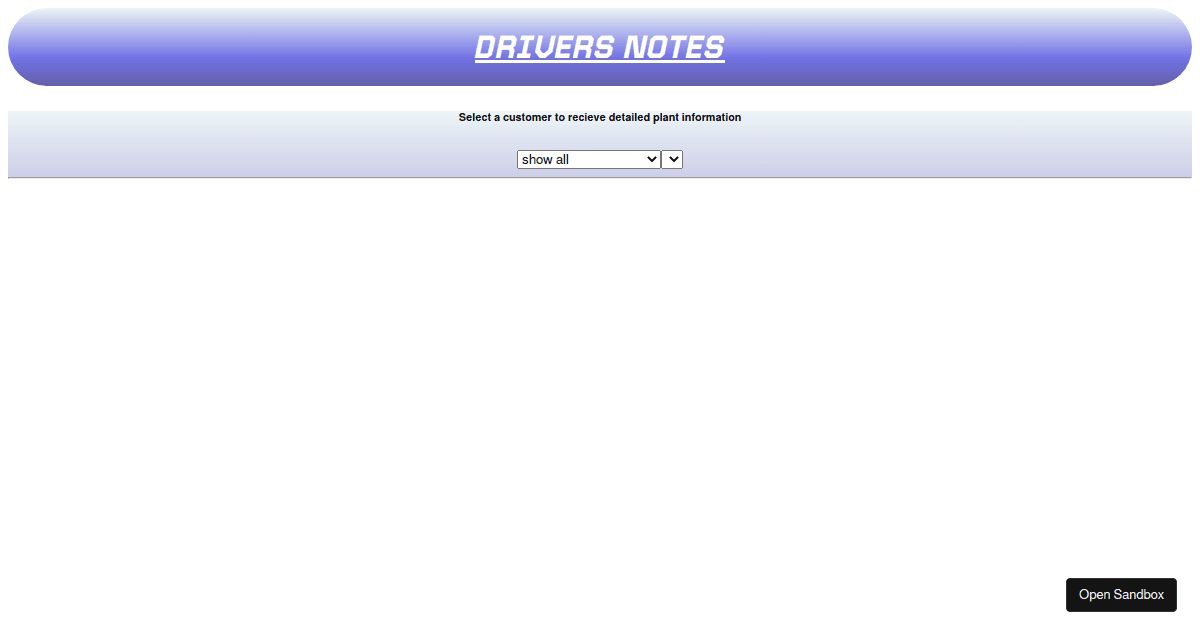 driversnotesbeta - Codesandbox
