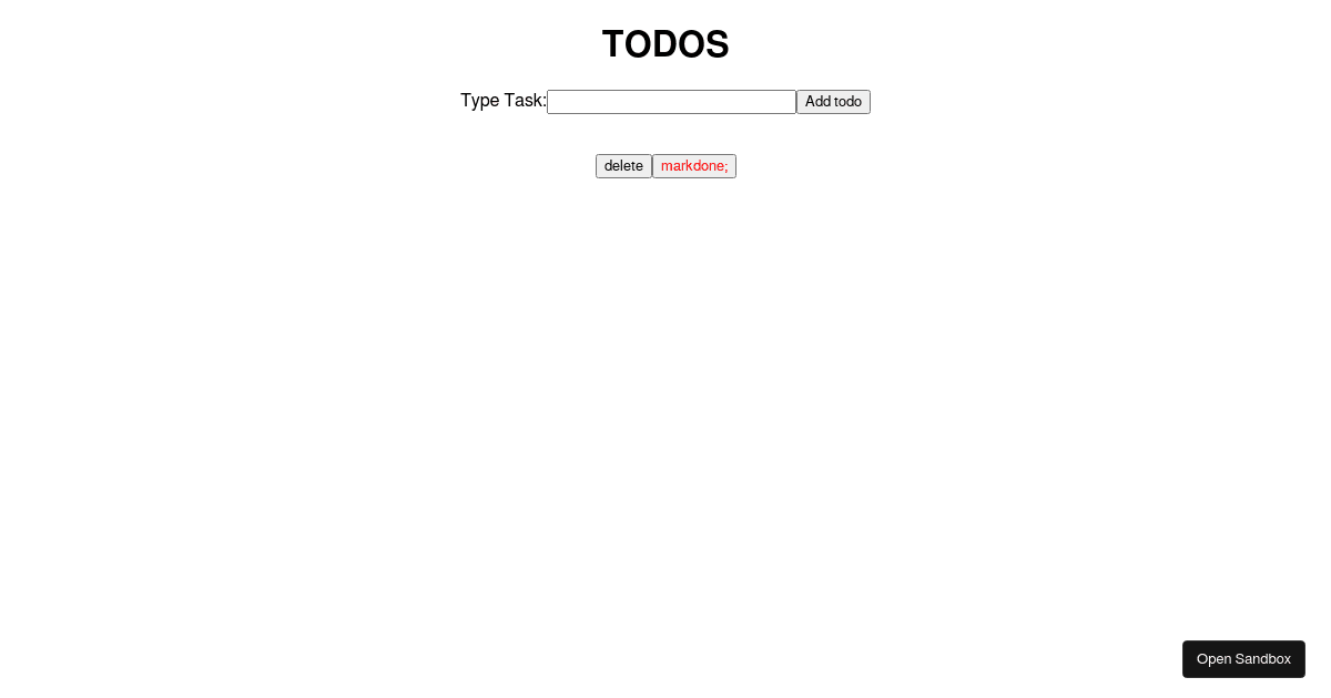 react - Codesandbox
