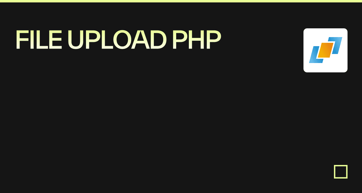 FILE UPLOAD PHP - Codesandbox