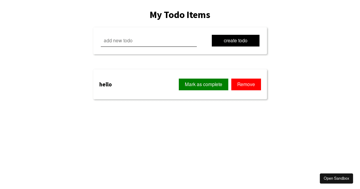 react - Codesandbox