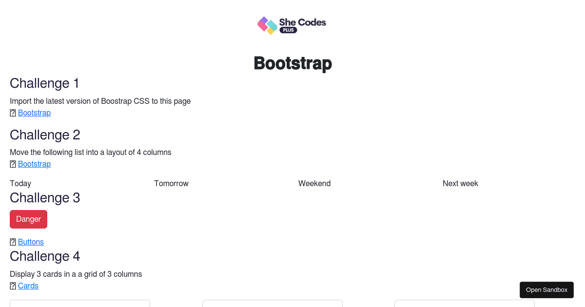 Bootstrap (forked) - Codesandbox