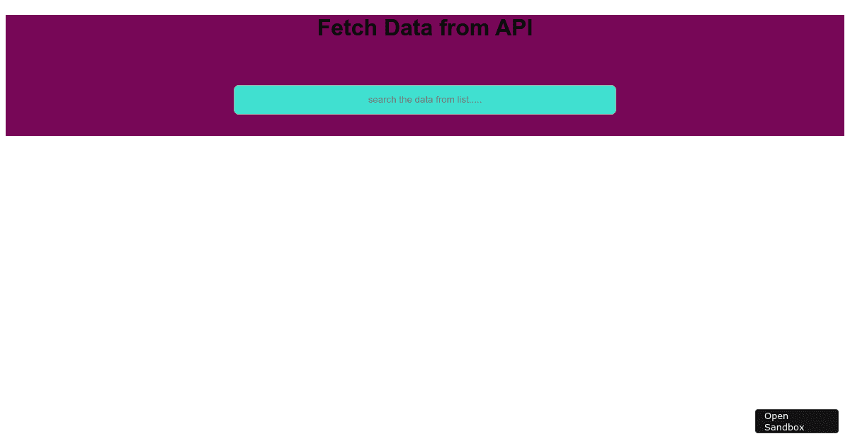 react - Codesandbox