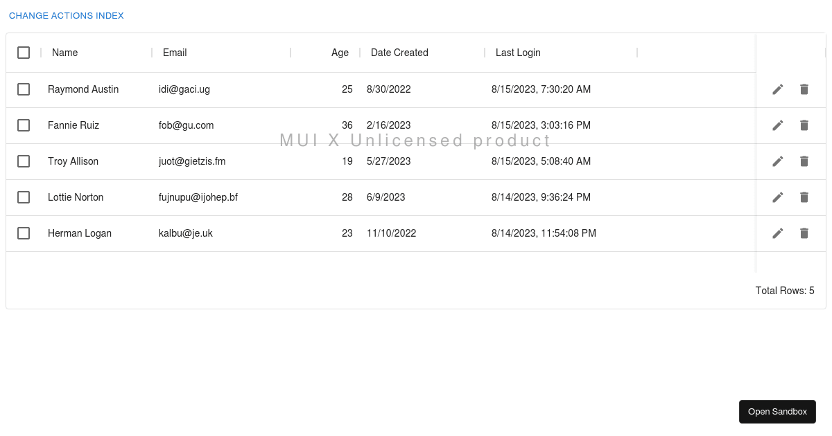 DataGridPro v5 quick start (forked) - Codesandbox