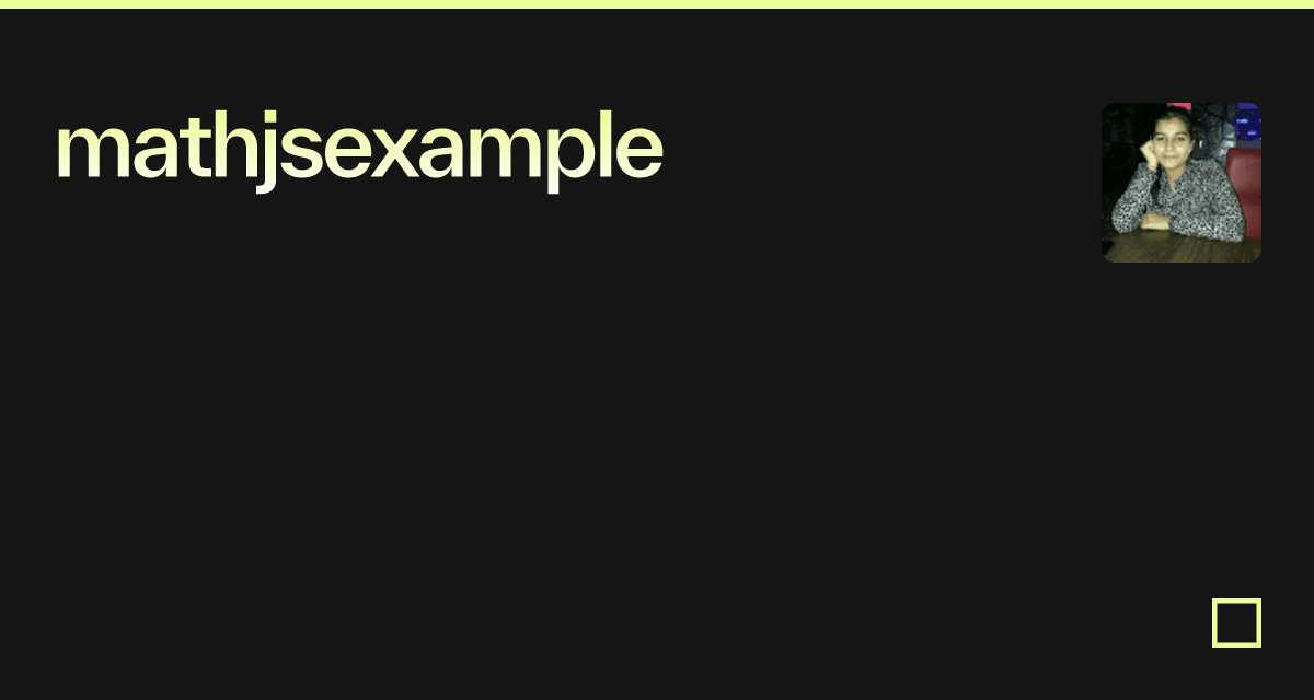 mathjsexample - Codesandbox