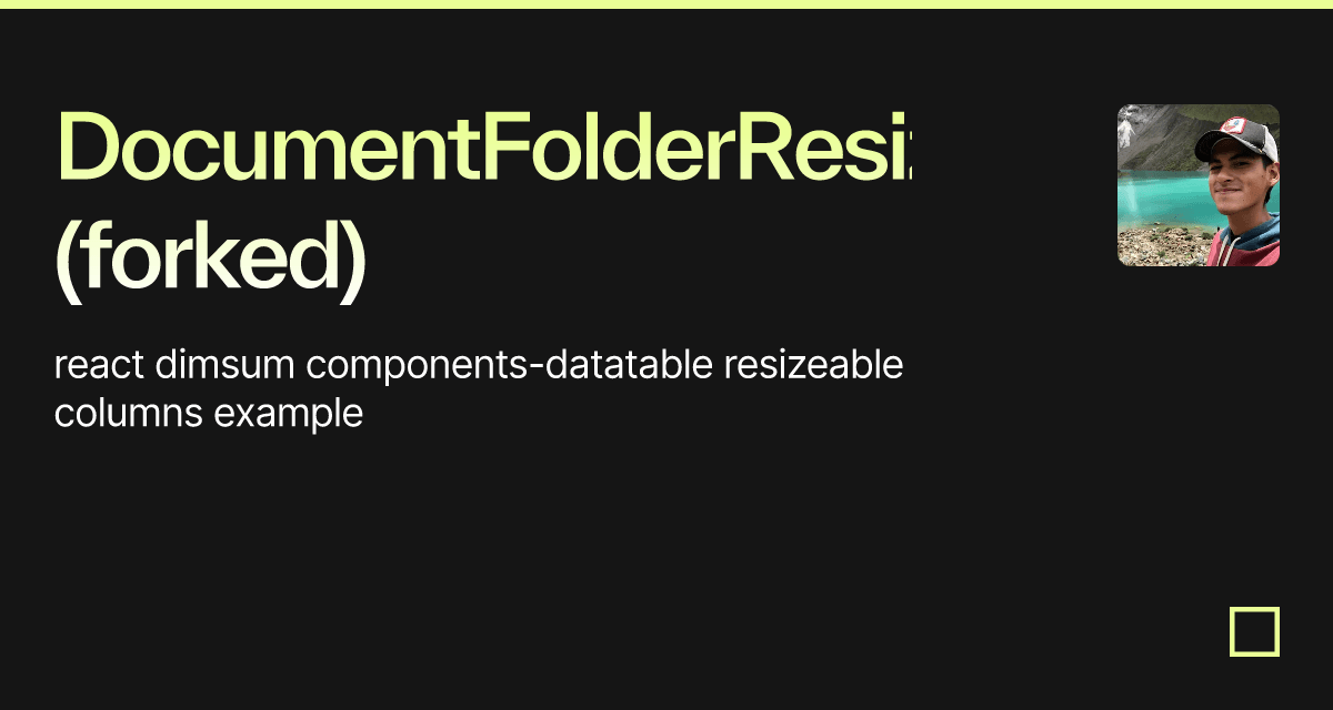 DocumentFolderResizeAndReorder (forked) - Codesandbox