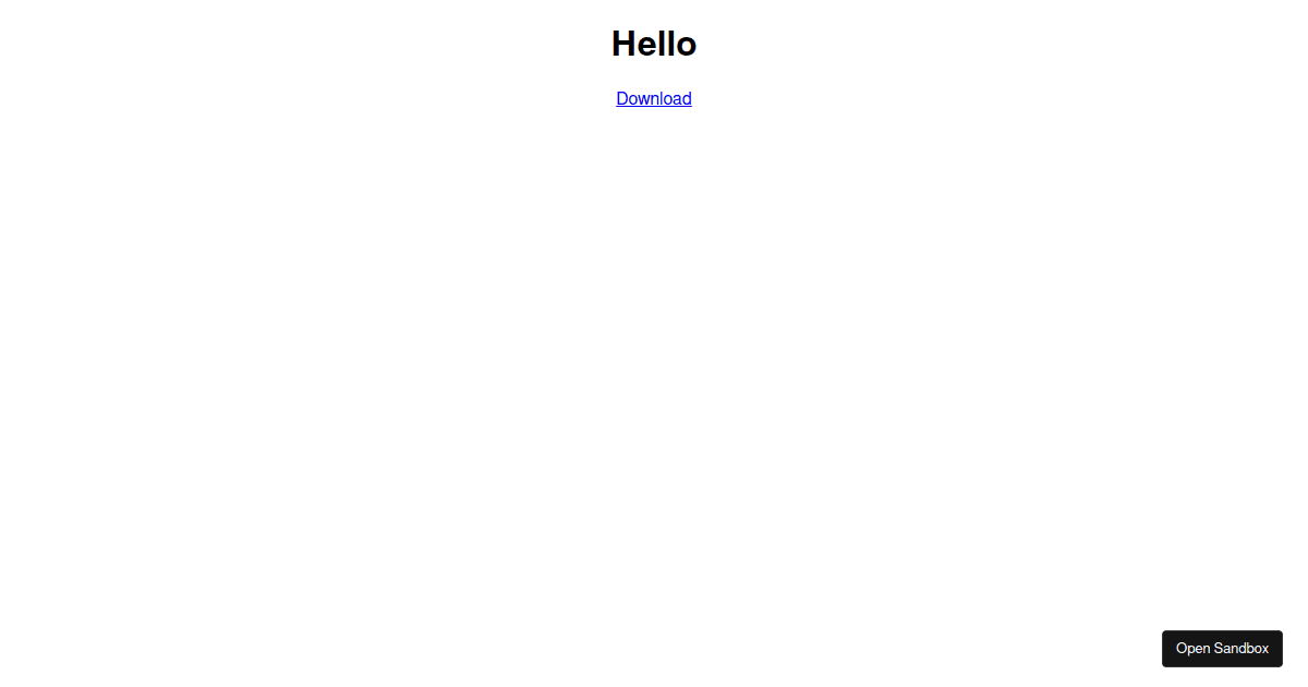 Anchor onClick download Codesandbox