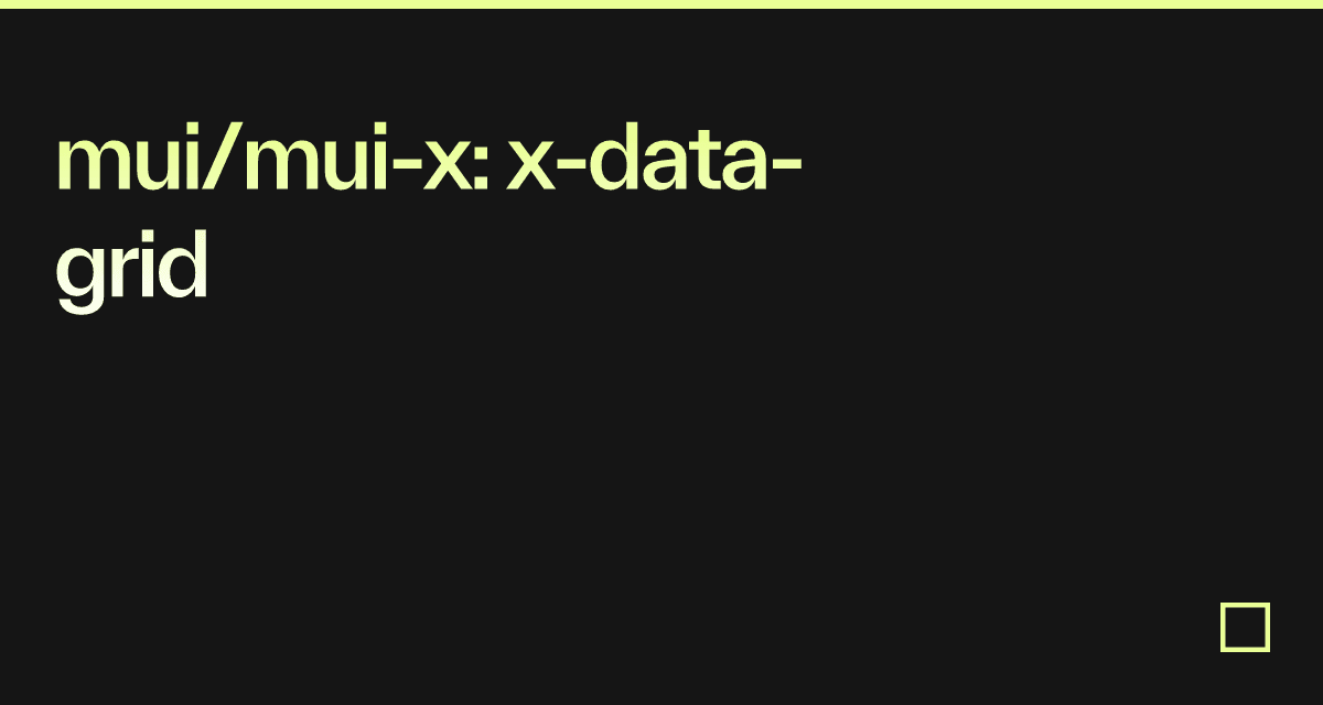 Muui Two Data Quadrant Example Codepen mui/mui-x: x-data-grid - Codesandbox