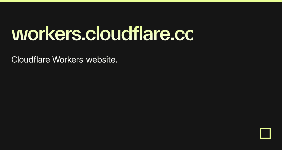 Workers cloudflare codesandbox