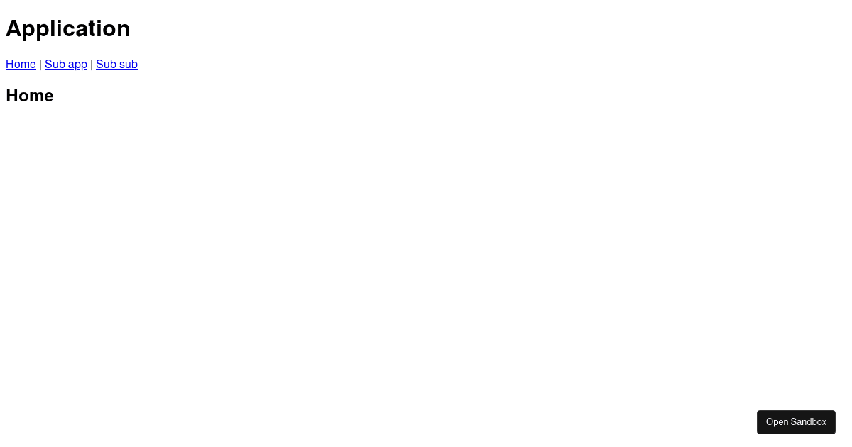 Nested BrowserRouter working - Codesandbox